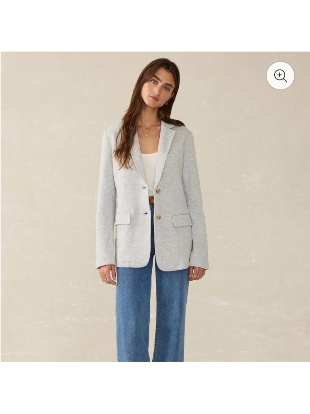 NWT Faherty Inlet Cotton Blend Knit Blazer SZ XX-Large HEATHER GREY #2